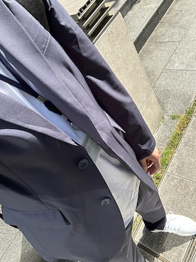 「NANO universe（ナノユニバース）のアイテム（セットアップ）」を使った、Takashi さん（メンズ・175cm）の春コーディネート