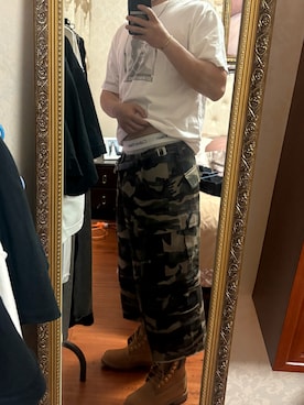 「Calvin Klein（カルバン・クライン）のアイテム（その他パンツ、グレー系）」を使った、eminemsybさん（メンズ・172cm）の夏コーディネート