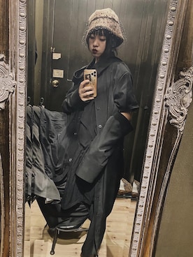 「Yohji Yamamoto（ヨウジヤマモト）のアイテム（シャツ/ブラウス）」を使った、sakikoさん（レディース・154cm）の秋コーディネート