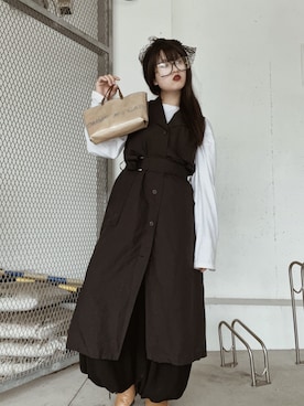 「JW Anderson（ジェイダブリューアンダーソン）のアイテム（ジャケット/アウター）」を使った、sakikoさん（レディース・154cm）の春コーディネート