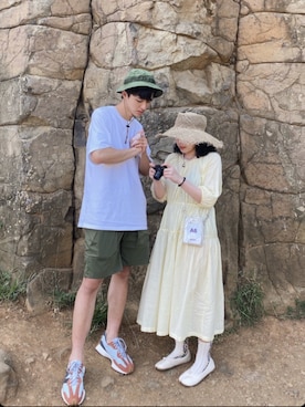 「wisdom（ウィズダム）のアイテム（トップス）」を使った、Leoさん（レディース・155cm）の夏コーディネート