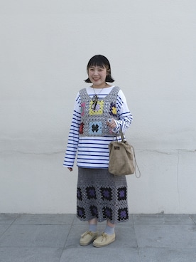 「napron（ナプロン）のアイテム」を使った、Leoさん（レディース・155cm）の春コーディネート