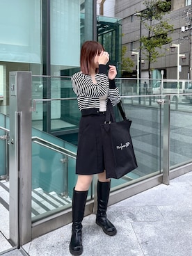 「minia（ミニア）のアイテム」を使った、ありんさん（レディース・170cm）の春コーディネート