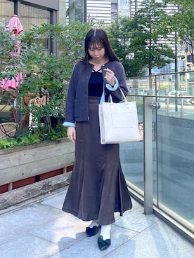 「秋先取りコーデ」｜「アイテム（その他アウター）」を使った、ありんさん（レディース・170cm）の秋コーディネート