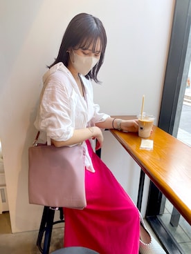 「うちわケース」｜ありんさん（レディース・170cm）の春コーディネート