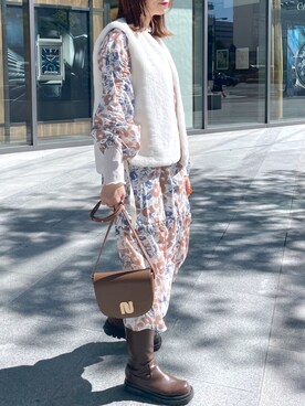 「アイテム（ワンピース、その他）」を使った、ありんさん（レディース・170cm）の秋コーディネート