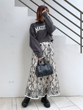 「minia（ミニア）のアイテム」を使った、ありんさん（レディース・170cm）の冬コーディネート