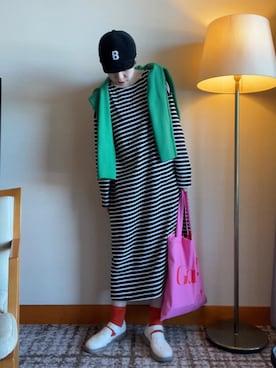 「OpenCLOSE（オープンクローズ）のアイテム（ワンピース/ドレス）」を使った、canonさん（レディース・158cm）の冬コーディネート