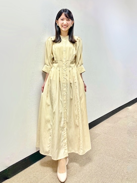 「私服」｜「アイテム（ワンピース/ドレス）」を使った、関まどか(気象予報士)さん（レディース・151cm）の夏コーディネート