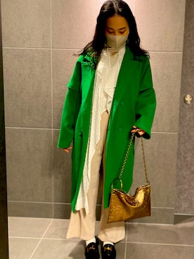 「Ameri（アメリ）のアイテム（ハンドバッグ）」を使った、πaさん（レディース・160cm）の冬コーディネート