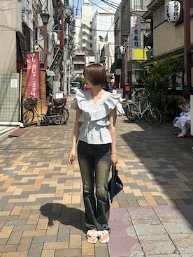 「Amiur（エミレ）のアイテム」を使った、akariさん（レディース・164cm）の夏コーディネート