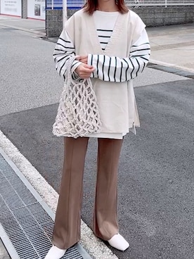 「OVoVO（オーヴォ）のアイテム」を使った、maiさん（レディース・153cm）の春コーディネート