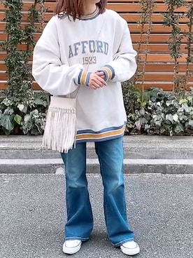「アイテム（スリッポン）」を使った、maiさん（レディース・153cm）の冬コーディネート