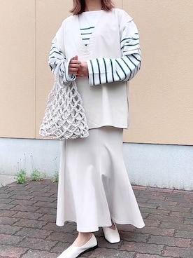 「OVoVO（オーヴォ）のアイテム」を使った、maiさん（レディース・153cm）の春コーディネート