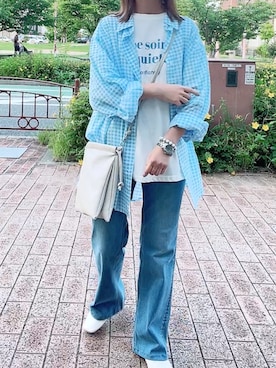 「OVoVO（オーヴォ）のアイテム」を使った、maiさん（レディース・153cm）の夏コーディネート