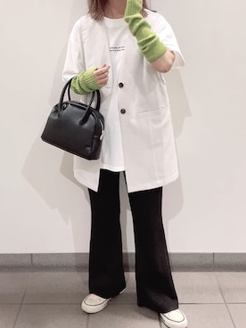 「ジレ」｜「アイテム（スリッポン）」を使った、maiさん（レディース・153cm）の秋コーディネート