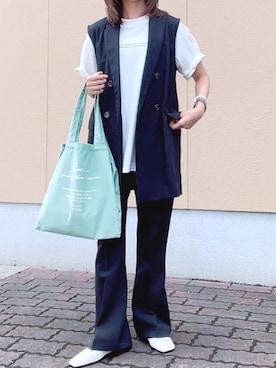 「OVoVO（オーヴォ）のアイテム」を使った、maiさん（レディース・153cm）の夏コーディネート