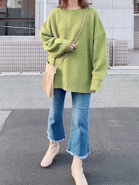 「低身長」｜「aquagarage（アクアガレージ）のアイテム」を使った、maiさん（レディース・153cm）の冬コーディネート