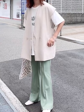 「OVoVO（オーヴォ）のアイテム」を使った、maiさん（レディース・153cm）の夏コーディネート