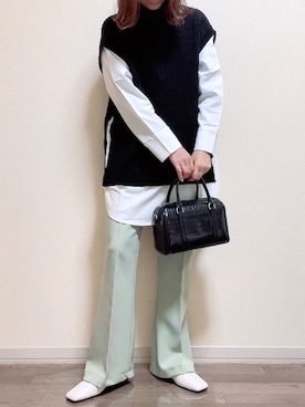 「OVoVO（オーヴォ）のアイテム」を使った、maiさん（レディース・153cm）の冬コーディネート