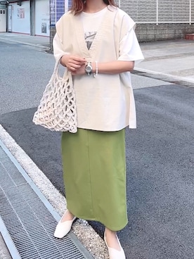 「OVoVO（オーヴォ）のアイテム」を使った、maiさん（レディース・153cm）の夏コーディネート