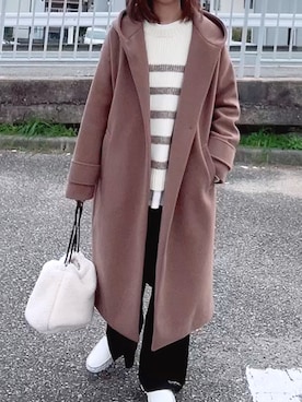 「Pierrot（ピエロ）のアイテム（その他アウター）」を使った、maiさん（レディース・153cm）の冬コーディネート