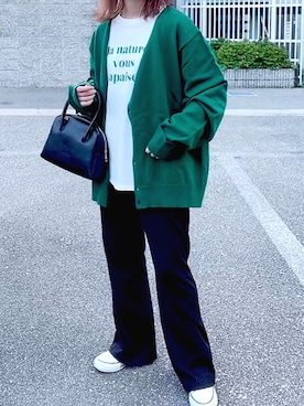 「SVEC（シュベック）のアイテム（ショルダーバッグ）」を使った、maiさん（レディース・153cm）の秋コーディネート