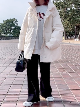 「apres jour（アプレジュール）のアイテム（スウェット）」を使った、maiさん（レディース・153cm）の冬コーディネート