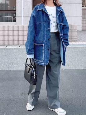 「春服デビュー宣言」｜「アイテム（スリッポン）」を使った、maiさん（レディース・153cm）の春コーディネート