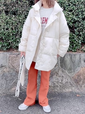 「apres jour（アプレジュール）のアイテム（スウェット）」を使った、maiさん（レディース・153cm）の冬コーディネート