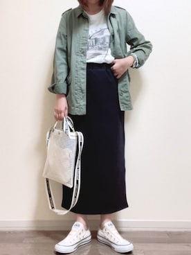 「MODE ROBE（モードローブ）のアイテム（ジャケット/アウター）」を使った、maiさん（レディース・153cm）の秋コーディネート