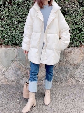 「BASE（ベース）のアイテム」を使った、maiさん（レディース・153cm）の冬コーディネート