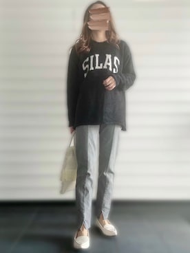 「テーパードデニム」｜じるぴさん（レディース・159cm）の秋コーディネート