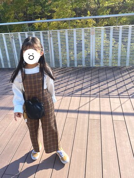 「kids」｜「アイテム（オールインワン・サロペット）」を使った、saaa!!!さん（キッズ・120cm）の秋コーディネート