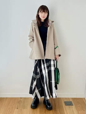 「THE SHOP TK （ザ ショップ ティーケー ）のアイテム（その他アウター）」を使った、ya:maさん（レディース・160cm）の秋コーディネート