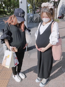 「MAISON DE REEFUR（メゾンドリーファー）のアイテム（トートバッグ）」を使った、＊.momo.＊さん（レディース・153cm）の冬コーディネート