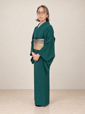 「アイテム（水着/着物・浴衣）」を使った、着物まわり研究員*豆菊*さん（レディース・155cm）の秋コーディネート