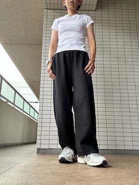 「アイテム（スウェットパンツ）」を使った、chizuさん（レディース・160cm）の秋コーディネート