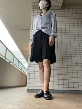 「Deuxieme Classe（ドゥーズィエムクラス）のアイテム（シャツ/ブラウス）」を使った、chizuさん（レディース・160cm）の秋コーディネート