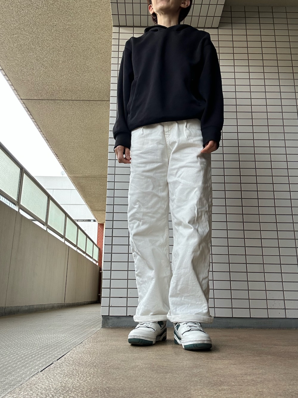 23ss ドゥーズィエムクラス　タックバギーデニム　白36 エブリデイアイライク Deuxieme Classe（ドゥーズィエムクラス）の「* ホワイト タックバギー
