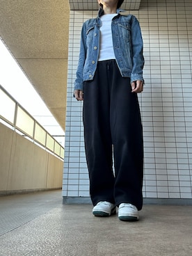 「アイテム（デニムジャケット）」を使った、chizuさん（レディース・160cm）の秋コーディネート