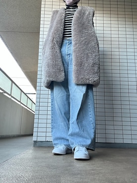 「アイテム（スニーカー）」を使った、chizuさん（レディース・160cm）の秋コーディネート