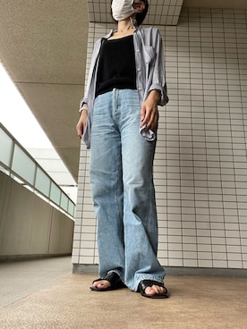 「Deuxieme Classe（ドゥーズィエムクラス）のアイテム（シャツ/ブラウス）」を使った、chizuさん（レディース・160cm）の夏コーディネート