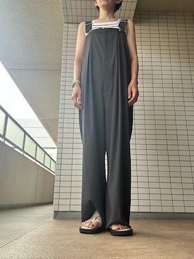 「アイテム（サロペット/オーバーオール）」を使った、chizuさん（レディース・160cm）の夏コーディネート