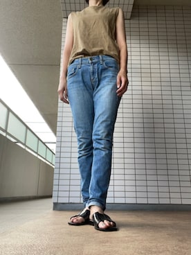 「rag & bone（ラグアンドボーン）のアイテム（パンツ）」を使った、chizuさん（レディース・160cm）の夏コーディネート