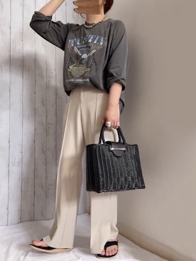 「FRAMeWORK（フレームワーク）のアイテム（リング）」を使った、めるもさん（レディース・158cm）の春コーディネート