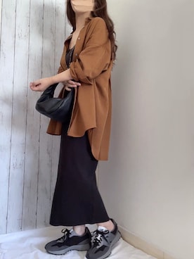 「COCOSHNIK（ココシュニック）のアイテム」を使った、めるもさん（レディース・158cm）の秋コーディネート