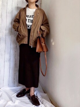 「LOWRYS FARM（ローリーズファーム）のアイテム（セットアップ）」を使った、めるもさん（レディース・158cm）の秋コーディネート