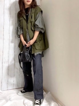 めるもさん（レディース・158cm）の秋コーディネート