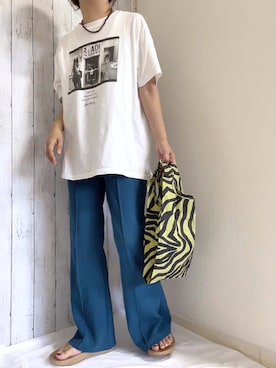 「COCOSHNIK（ココシュニック）のアイテム」を使った、めるもさん（レディース・158cm）の夏コーディネート